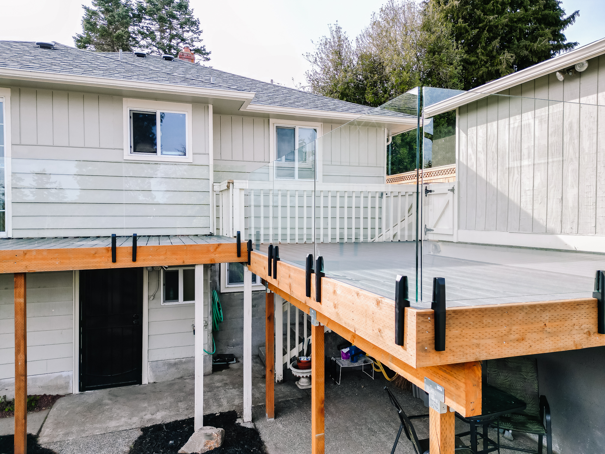Aerial view of deck project